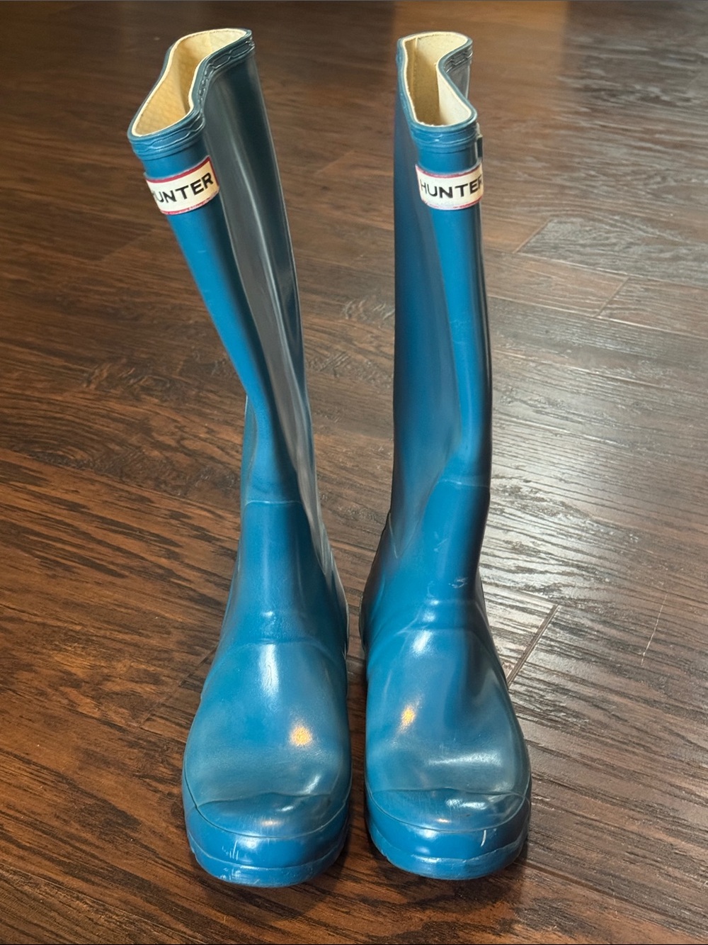 Hunter Teal Tall Women's Rain Boots - Picture 11 of 11